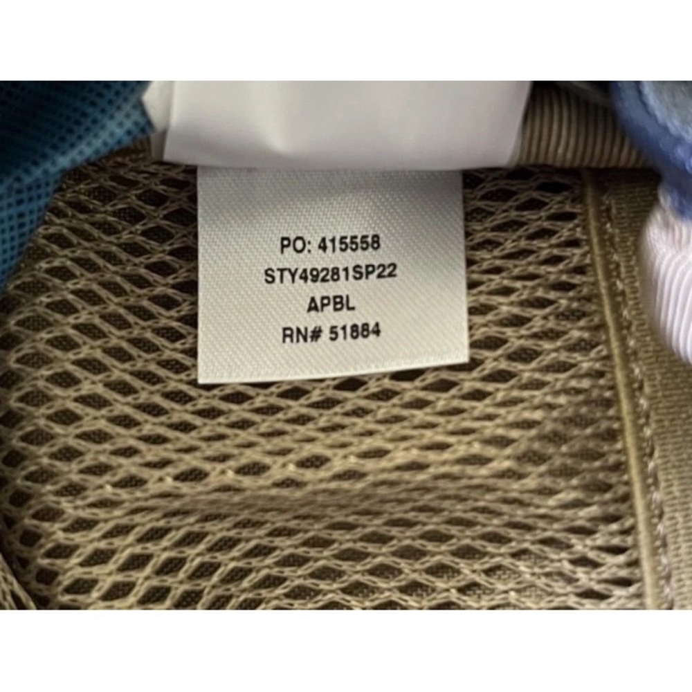 Patagonia Blue and Tan Mesh Fabric